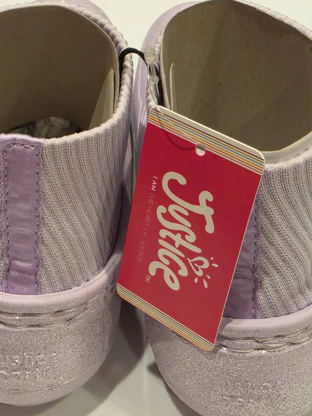Justice Lavender Slip-On Clog with Knit Collar